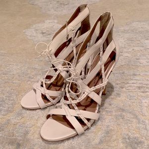 Sigerson Morrison Strappy Sandals - Ivory, Size 10